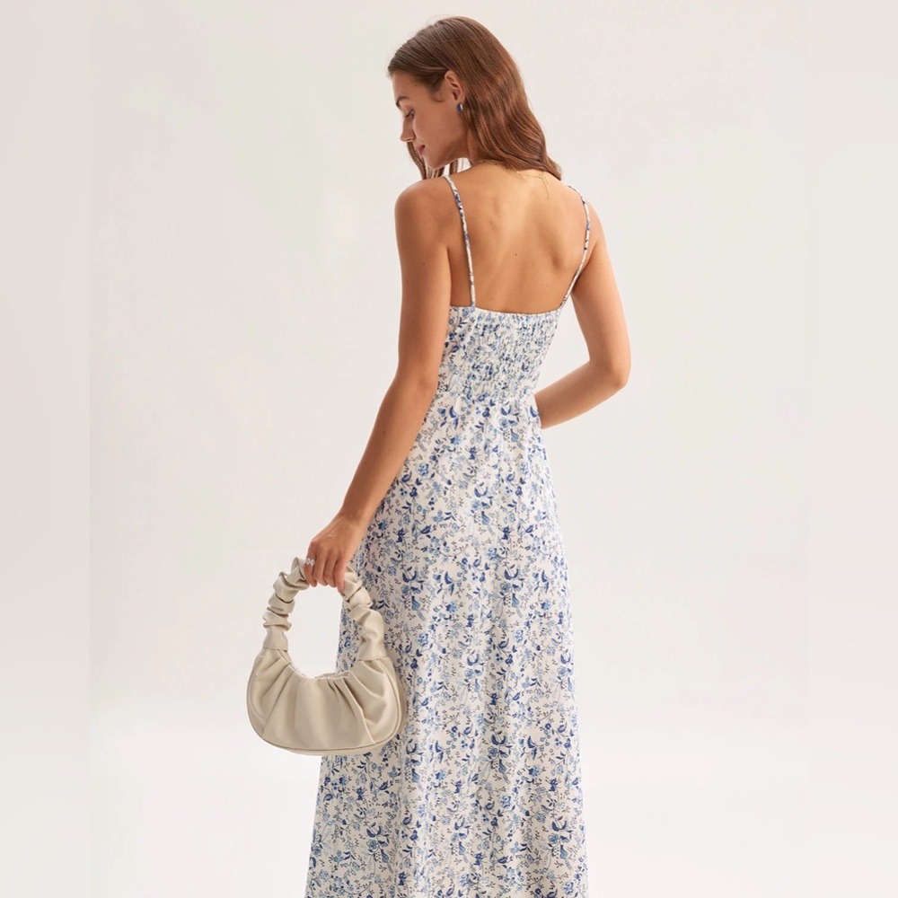 Rihoas Blue Floral Slip Maxi Dress - Picture 2 of 7